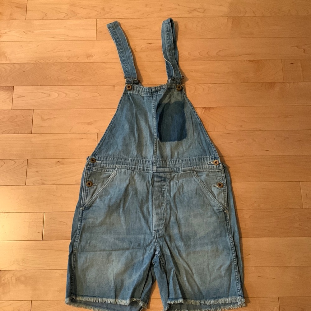 ✨HP✨NWOT Ralph Lauren Denim & Supply Rolled-Cuff Denim Shortall (overall) Size S - Picture 6 of 11